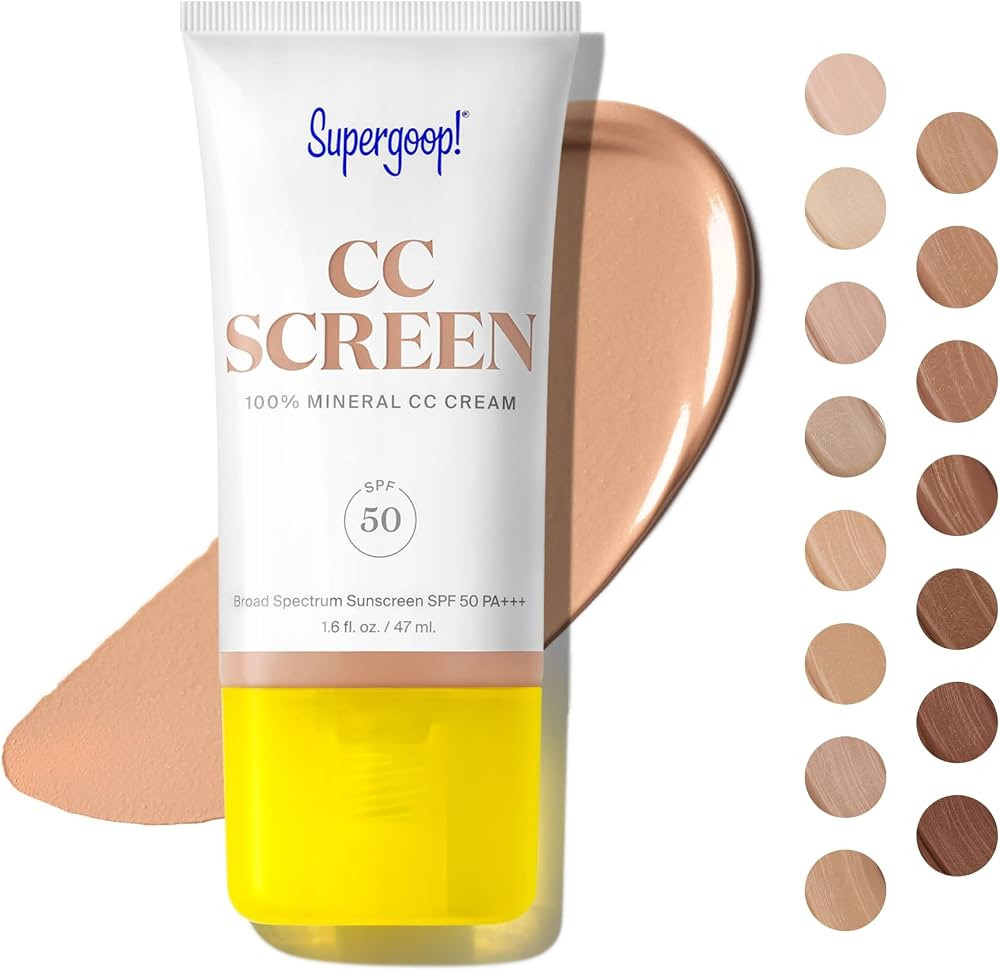 Supergoop! CC Screen - SPF 50 PA++++ CC Cream, 100% Mineral Color-Corrector & Broad Spectrum Suns... | Amazon (US)