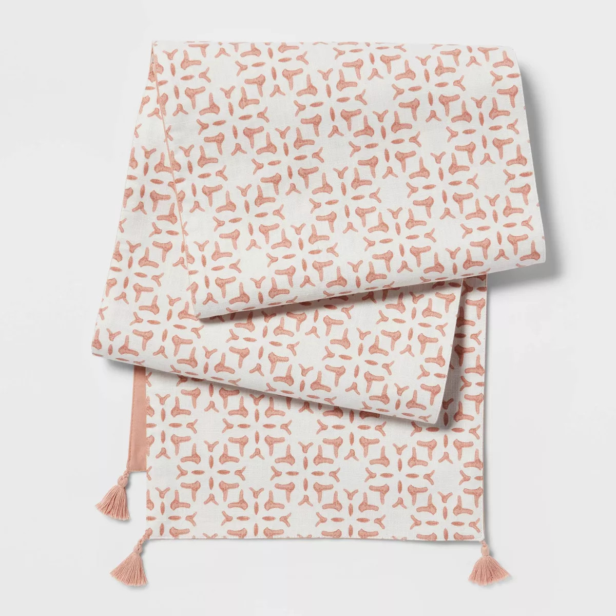 Cotton Slub Table Runner with Tassels Pink - Threshold™ | Target