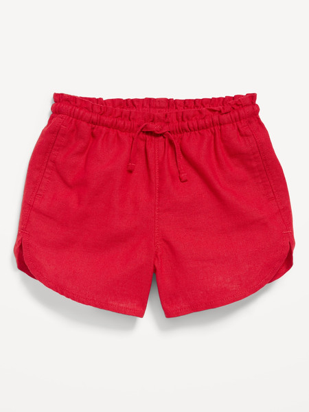 Dolphin-Hem Linen-Blend Shorts for Toddler Girls | Old Navy (US)