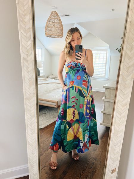 non-maternity, but bump friendly, floral spring dress. perfect for vacation! 

wearing my normal size small in this brand due to where the waistband cuts it works pregnant. I’m 33weeks  

And still loving these heels! Perfect for spring & summer and have a lower heel. I’m normally a 7.5 and went size 8. I find them very comfortable and never had any issues 

@nordstrom #nordstrompartner

spring break, dress, vacation dress 

#LTKSeasonal #LTKbump