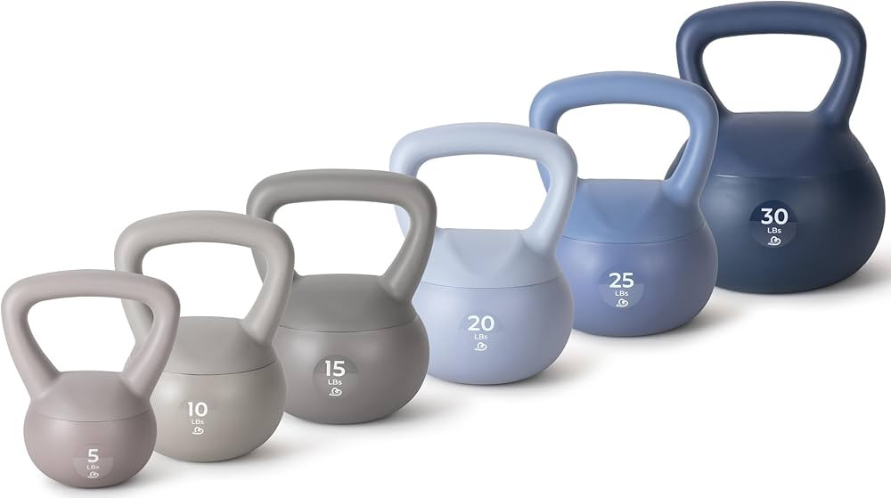 bintiva Soft Kettlebells - Sea and Iron Sand Filled Weights for Women and Men - Color Coded Kettl... | Amazon (US)