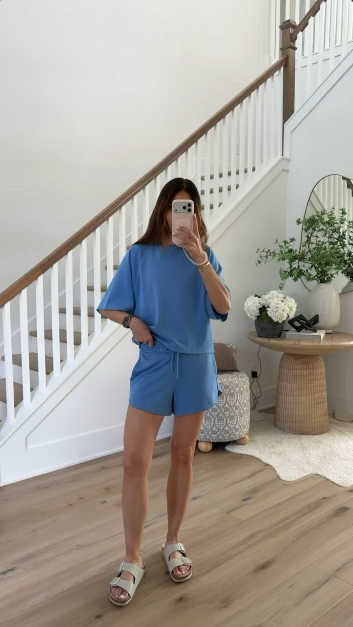 Athleta sale.

matching lounge set, comfy summer outfit, casual lounge wear, travel day outfit, relaxed casual style, everyday comfy outfit, blue matching set, airport outfit ideas, effortless basics, casual weekend outfit

#LTKootd #LTKSaleAlert #LTKOver40