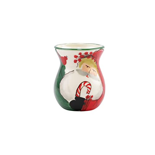Vietri Old St. Nick Bud Vase, 4.5" H Terra Bianca Living Room/Dining Decor, Ceramic Flower Vase | Amazon (US)