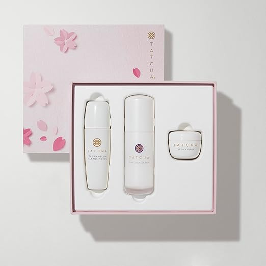 Tatcha Nourishing Care Set for Softer, Firmer-Looking Skin | Mini Silk Cream, Mini Camellia Clean... | Amazon (US)