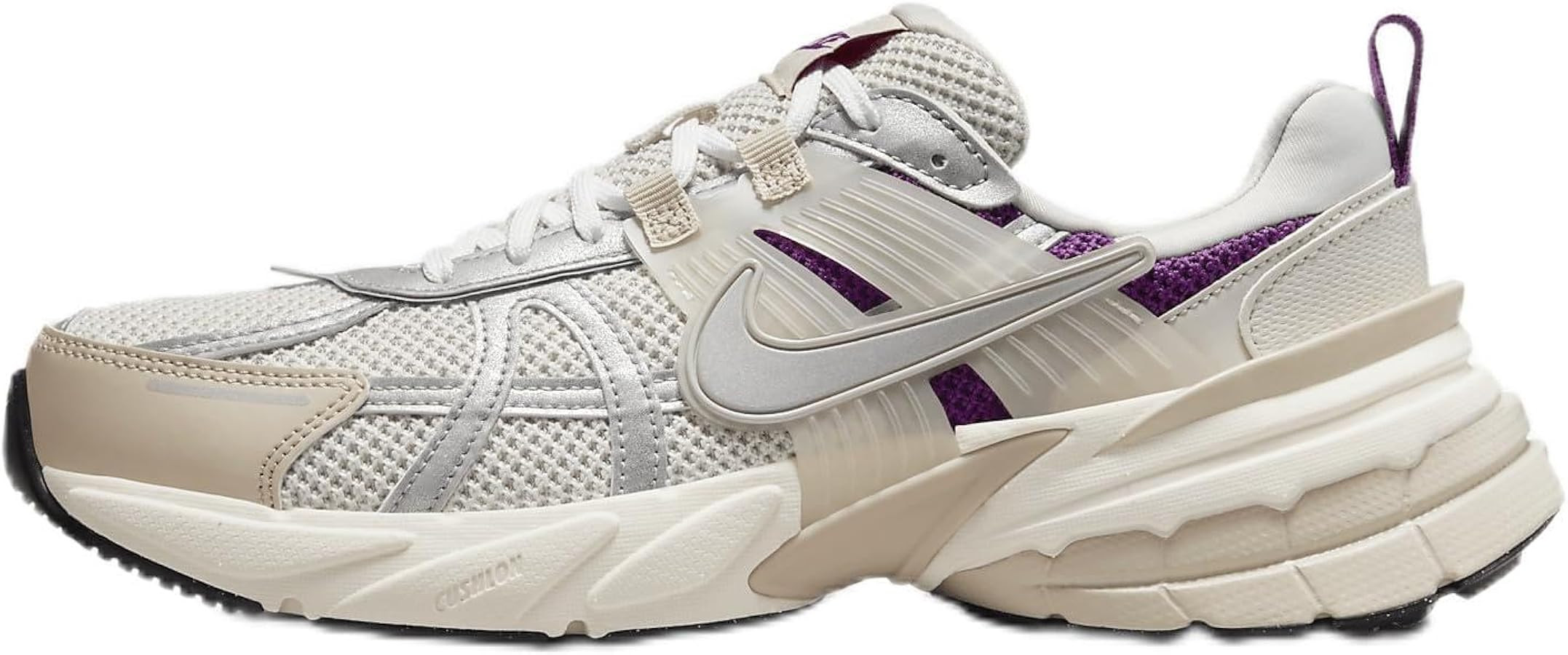 Nike V2K Run Premium Shoes (HF4305-072, Light Bone/Sanddrift/Viotech/Metallic Silver) | Amazon (US)