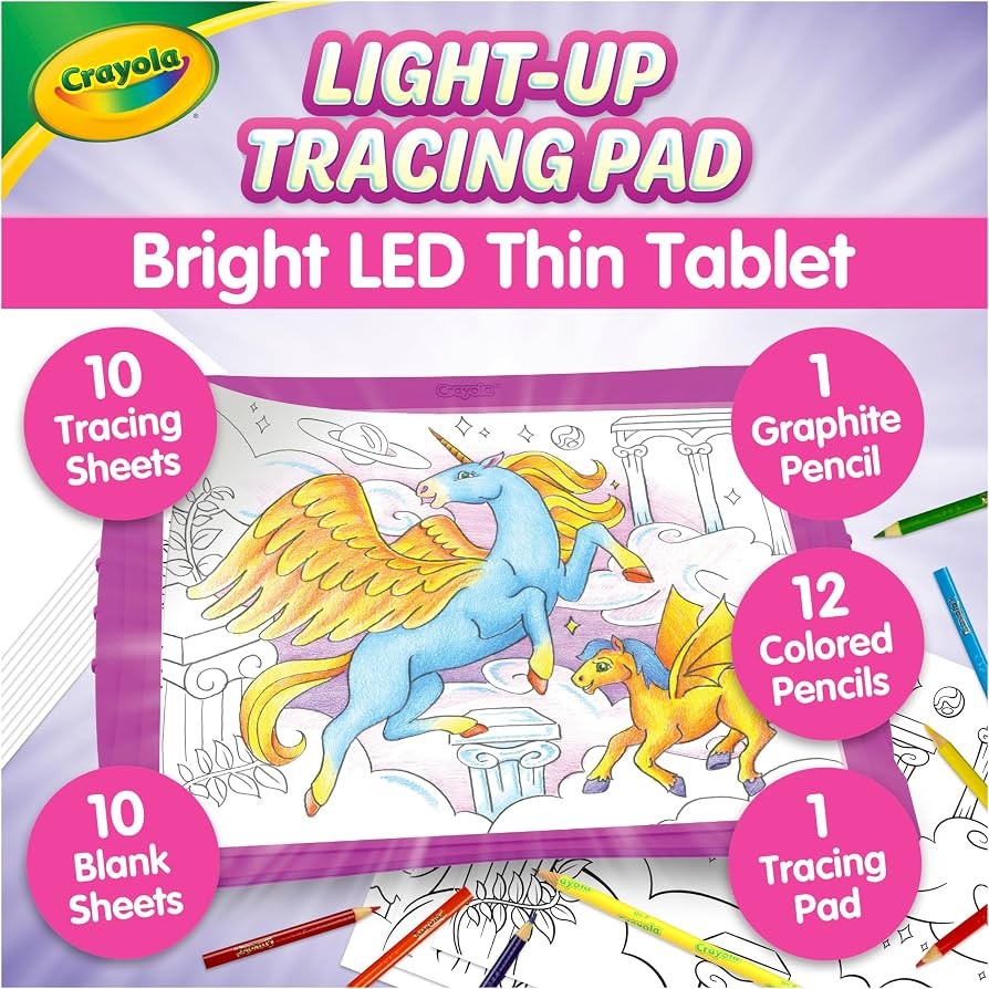 Crayola Light Up Tracing Pad Pink, Best Birthday Gifts for Girls & Boys, 6, 7, 8 Year Olds, Kids ... | Amazon (US)