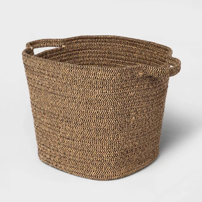 Large Jute Rope Basket Black/Natural - Threshold™ | Target