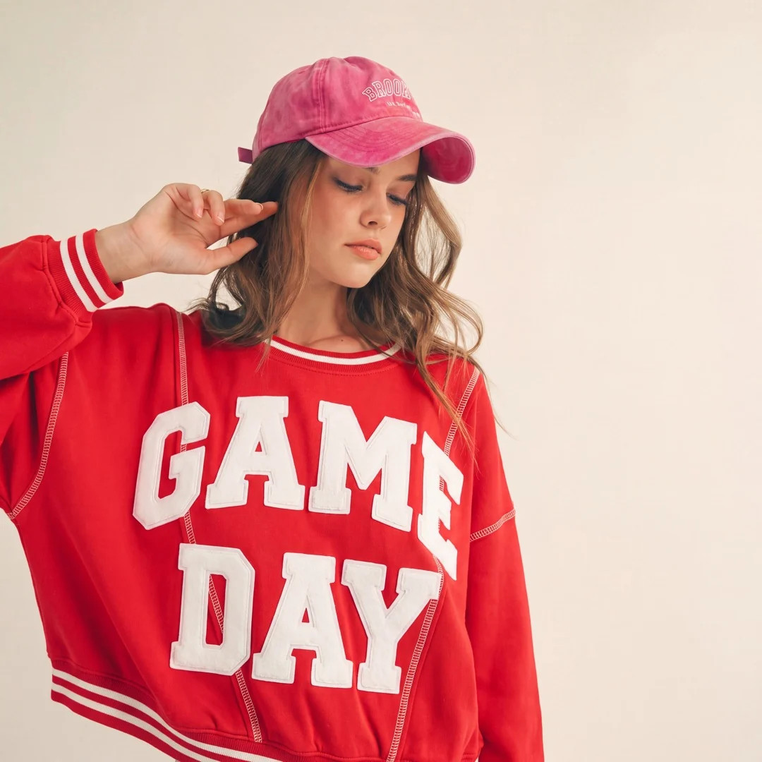 Game Day Sweatshirt Red/Black / S | Sexy Modest