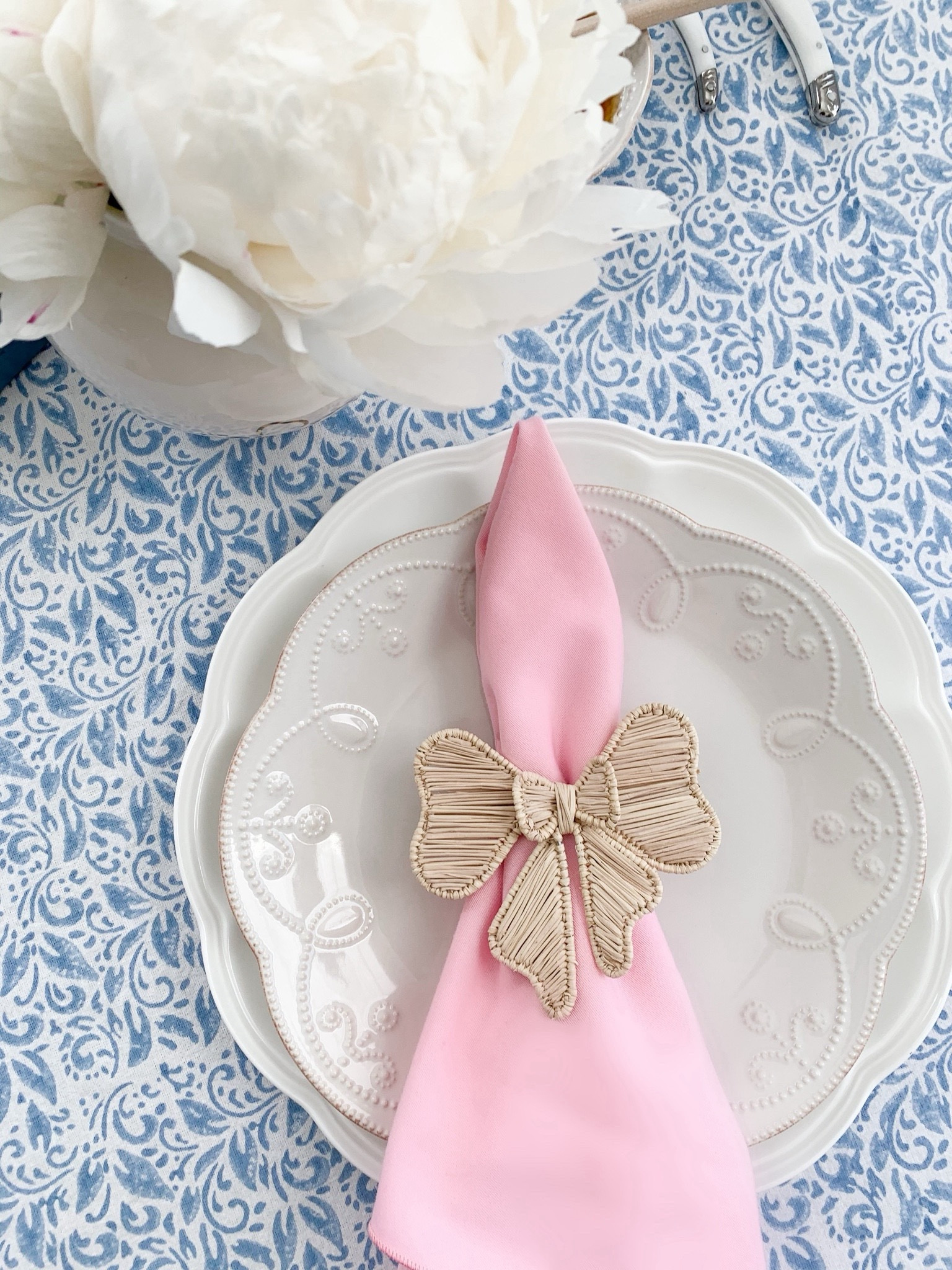 Pretty spring table 🌸 ps. If you’re looking for a gorgeous tablecloth, check these out! Sadly the shop is closing, but they’re having incredible deals right now!  

#LTKsalealert #LTKhome #LTKSeasonal