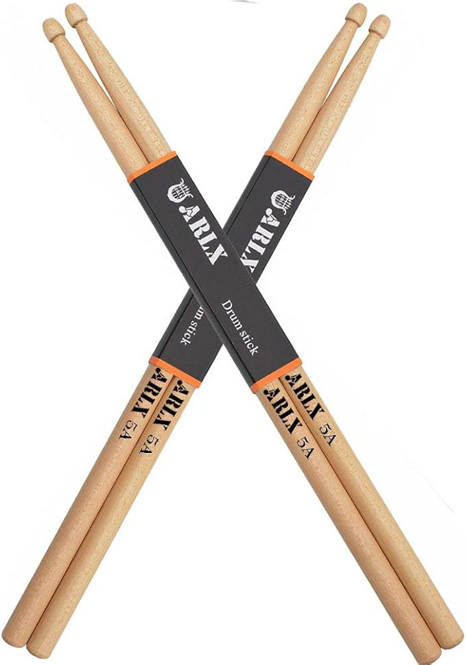 Drum Sticks 5A Wood Tip Drumstick (2 Pair Maple) | Amazon (US)