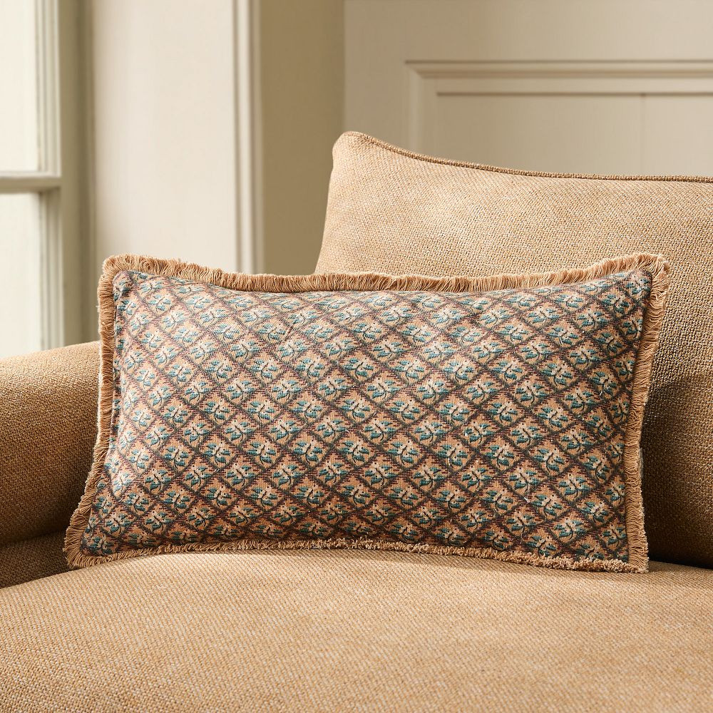 Pierce & Ward Berry Lattice Pillow Cover | West Elm (US)