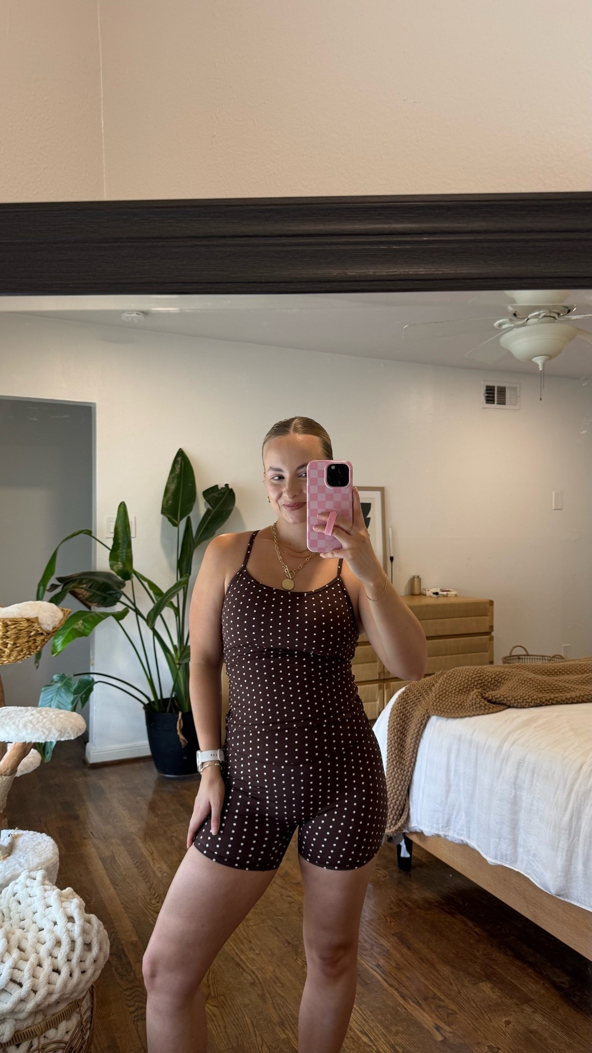 Cutest polka dot matching set! Wearing size small. Material is super nice quality !!

#LTKootd #LTKActive