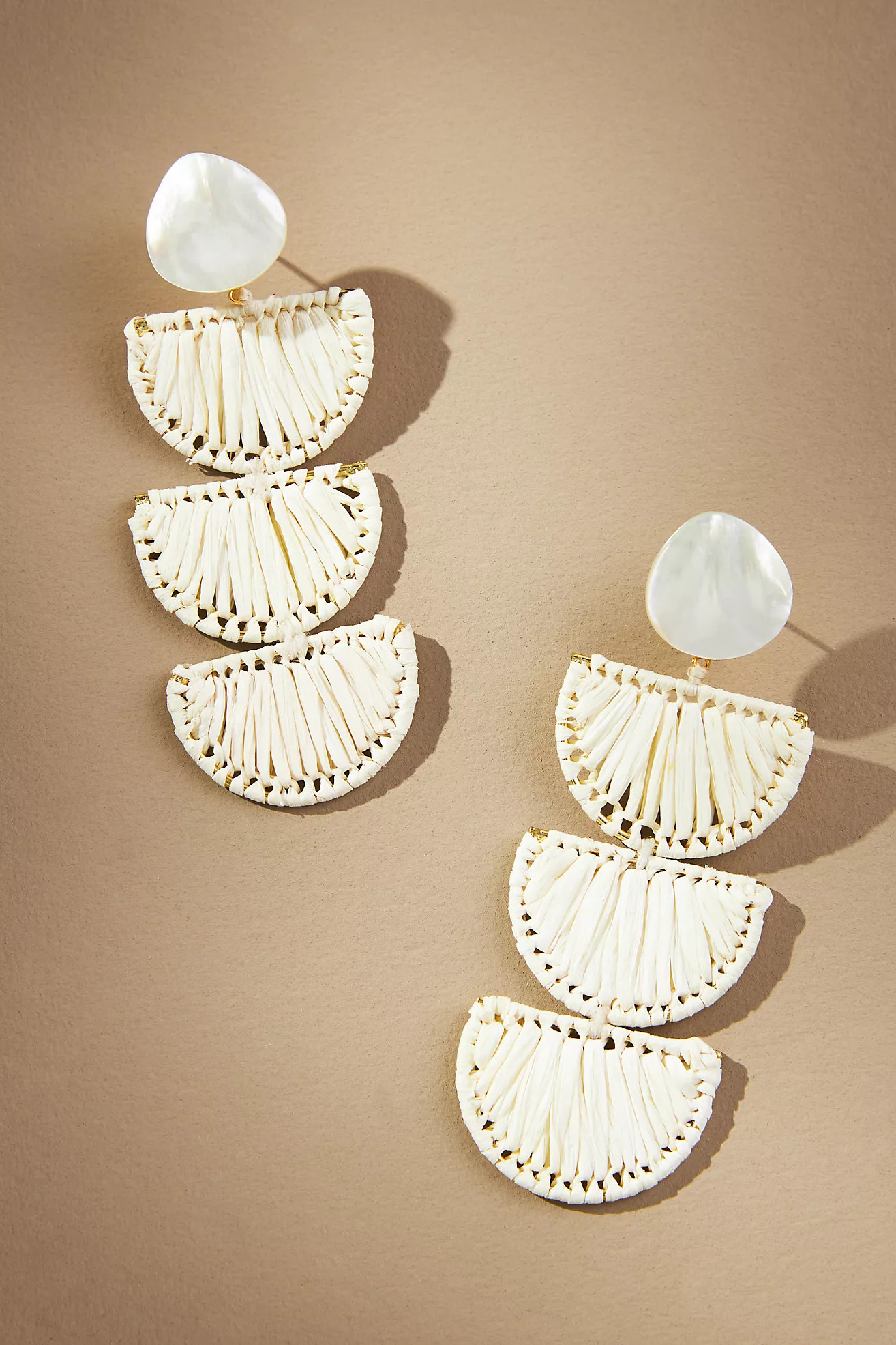 Raffia Half-Moon Drop Earrings | Anthropologie (US)