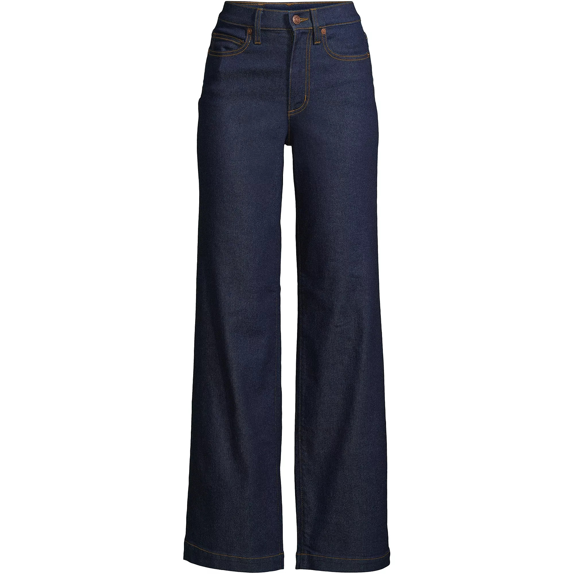 High Rise Wide Leg Denim Jeans | Lands' End (US)