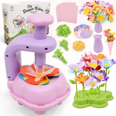 DIY Flower Press & Craft Set for Kids – Create Fabric Bouquets with Supplies, Fun Arts & Crafts Activity Kit | Wayfair North America