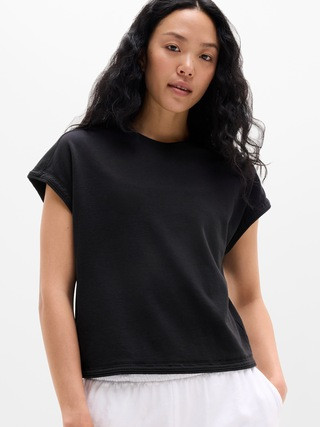 Airy Cotton Terry Sweatshirt Tee | Athleta