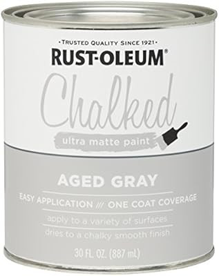 Rust-Oleum, Aged Gray 285143 Ultra Matte Interior Chalked Paint 30 oz, 30oz Can | Amazon (US)