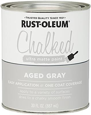 Rust-Oleum, Aged Gray 285143 Ultra Matte Interior Chalked Paint 30 oz, 30oz Can | Amazon (US)