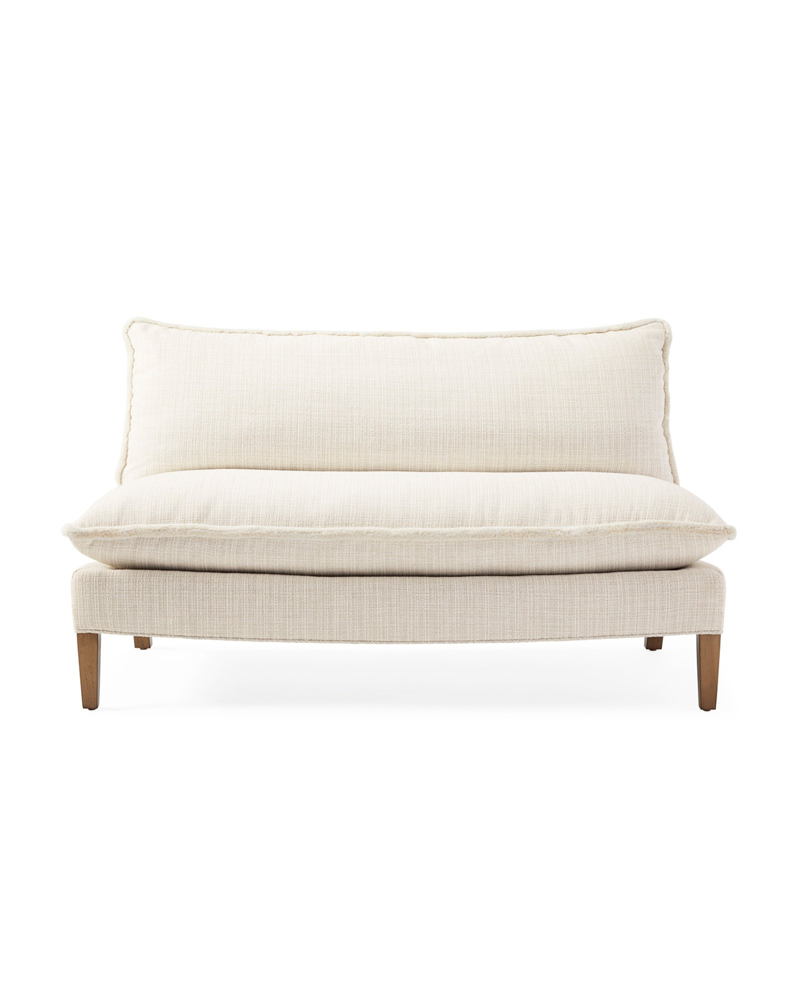 Watson Loveseat with Fringe - Chalk Perennials® Rosemount | Serena and Lily