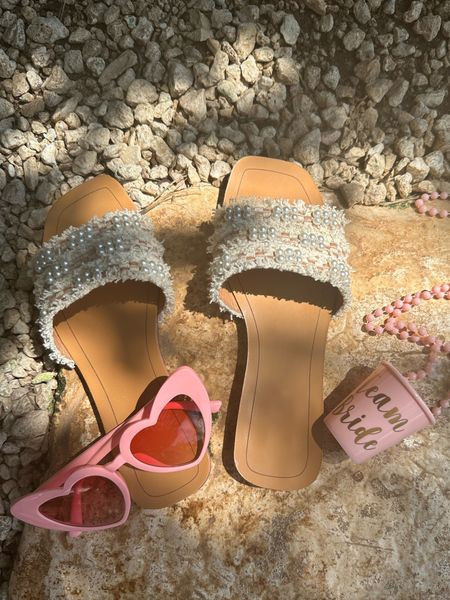 Pearl Sandals 
Summer sandals 
Bridal sandals 
Bach sandals 
Bachelorette 

#LTKshoecrush #LTKswim #LTKSeasonal