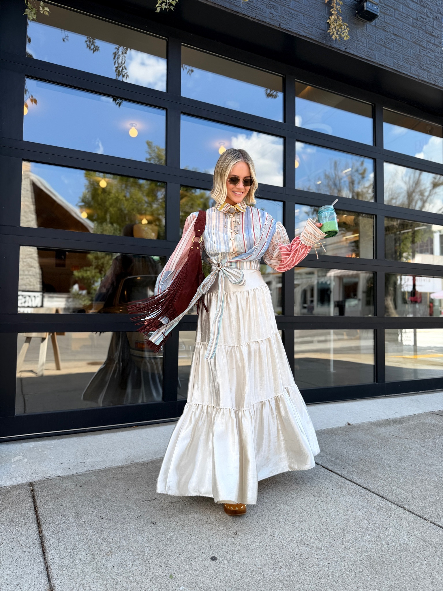 Fall transition look! Found a few similar options to my wrap top!  

 #LTKgrwm #LTKootd