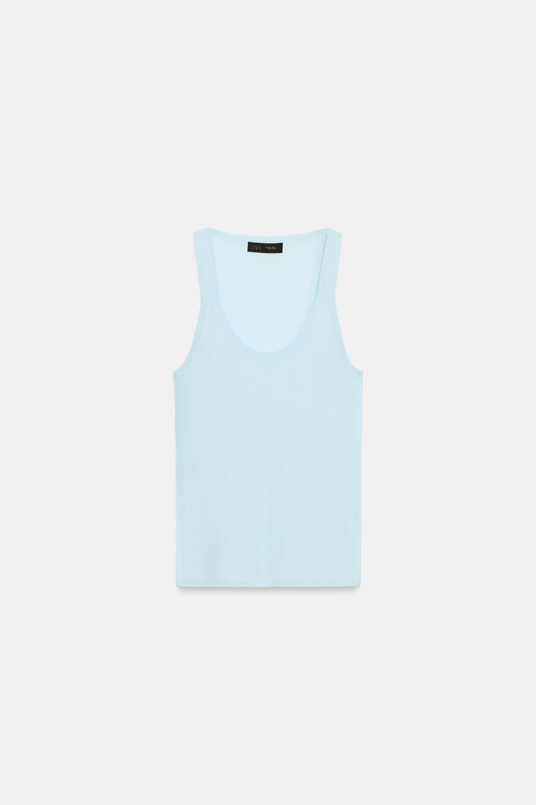 SLEEVELESS FINE KNIT TOP | Zara US