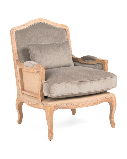 29x37.75 Bianca Oak Wood Club Chair | TJ Maxx