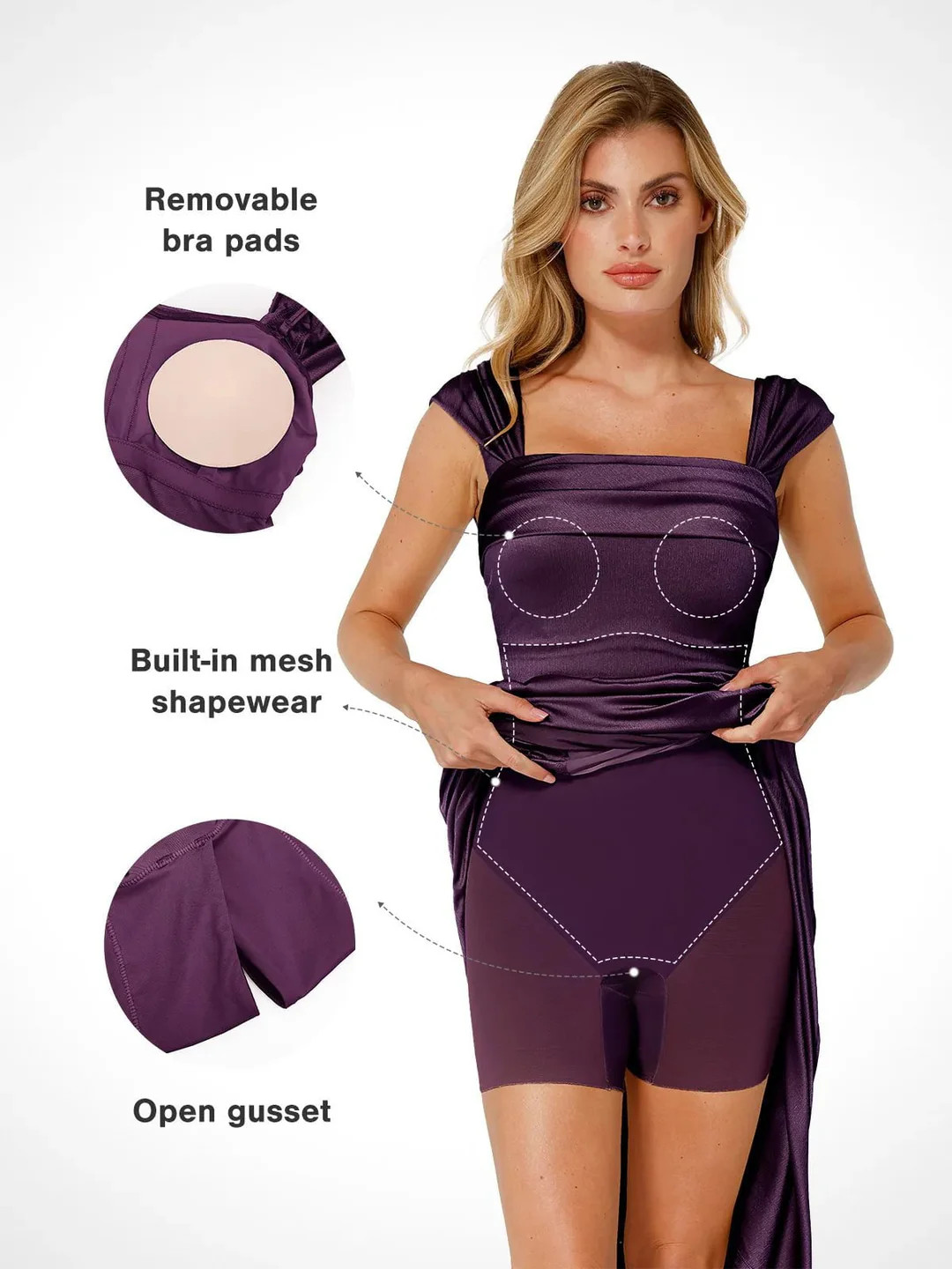 Shapewear Off Shoulder Shine Ruched Sculpting Maxi Dress | Popilush