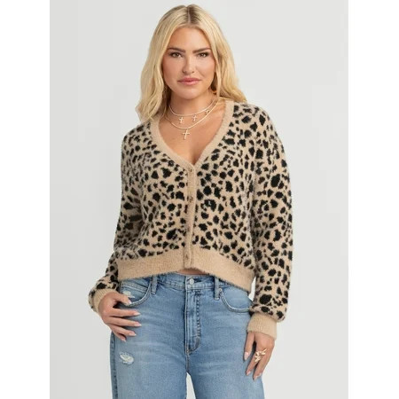 Jessica Simpson Women's Dionne Eyelash Cardigan Sweater, Midweight, Sizes XS-XL | Walmart (US)
