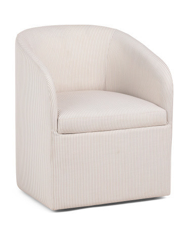 24.5x30 Kylie Striped Anywhere Chair On Casters | TJ Maxx