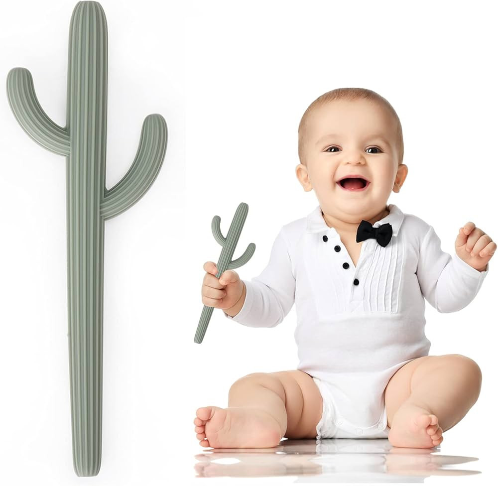 Baby Teething Toy, Socub Silicone Teethers for Babies and Infants, Baby Cactus Teether for Self-S... | Amazon (US)