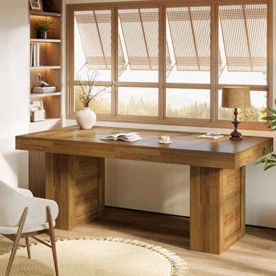 63" Farmhouse Executive Desk | Wayfair North America