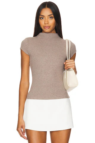 Geel Gem Cap Sleeve Top in Walnut from Revolve.com | Revolve Clothing (Global)