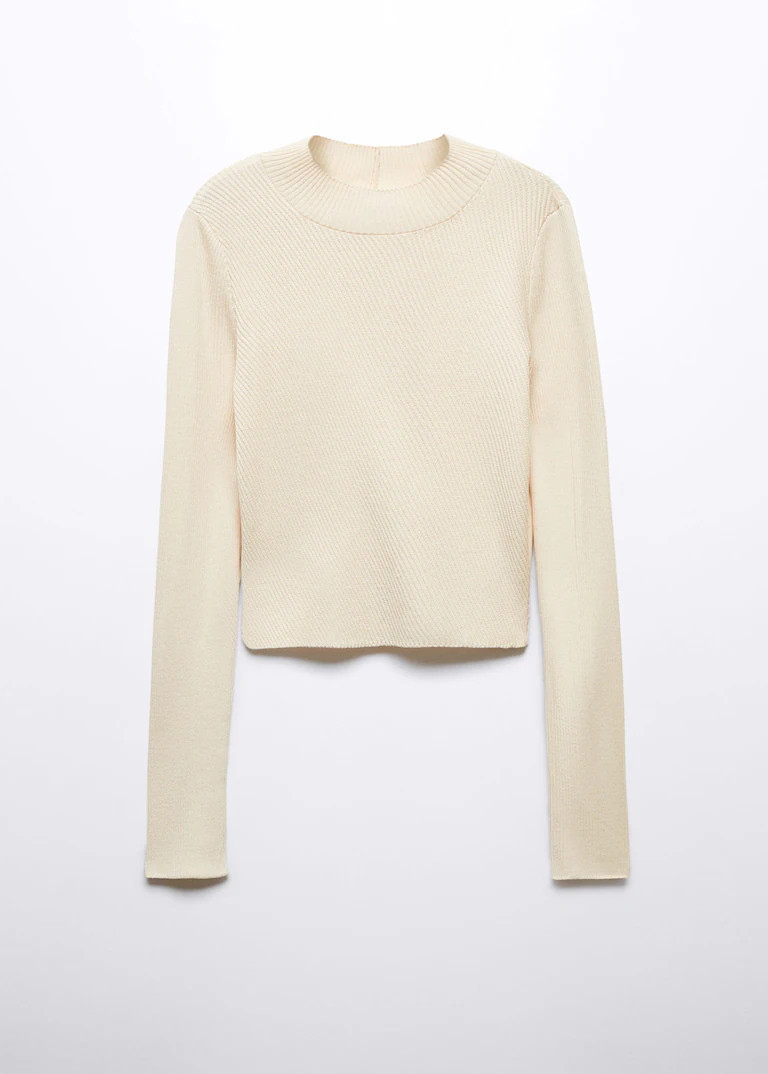 Perkins neck knitted sweater | Mango Canada