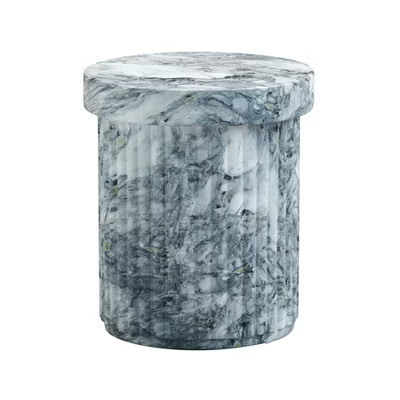 TOV Furniture Serafina Marble Pattern Concrete Indoor / Outdoor Side Table | Target