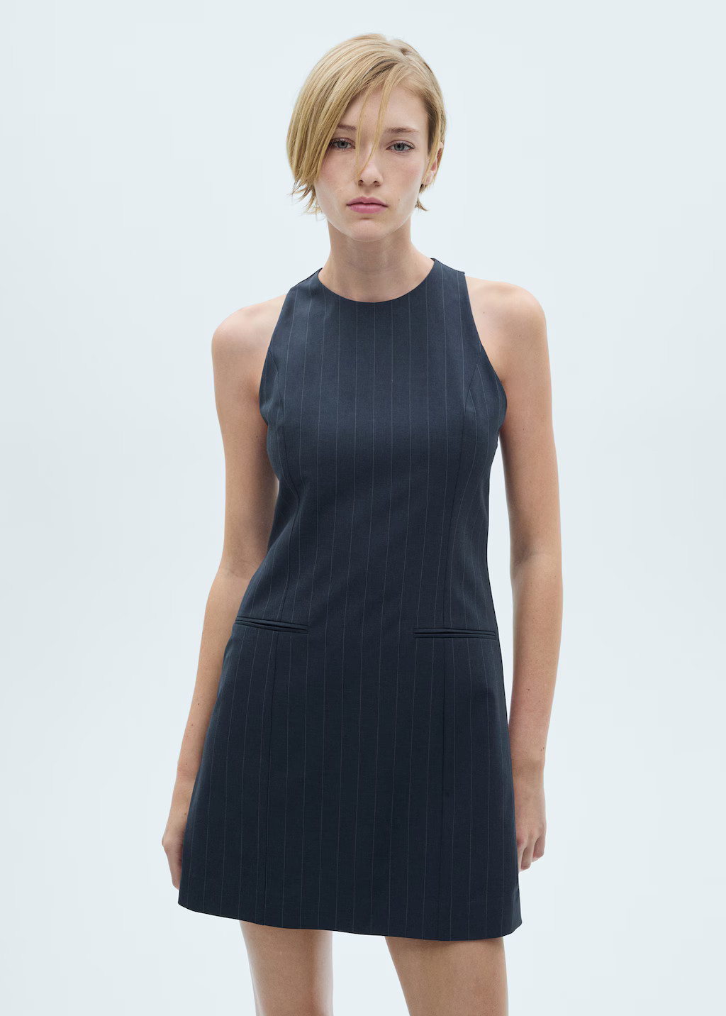 Short pinstripe dress | MANGO (US)