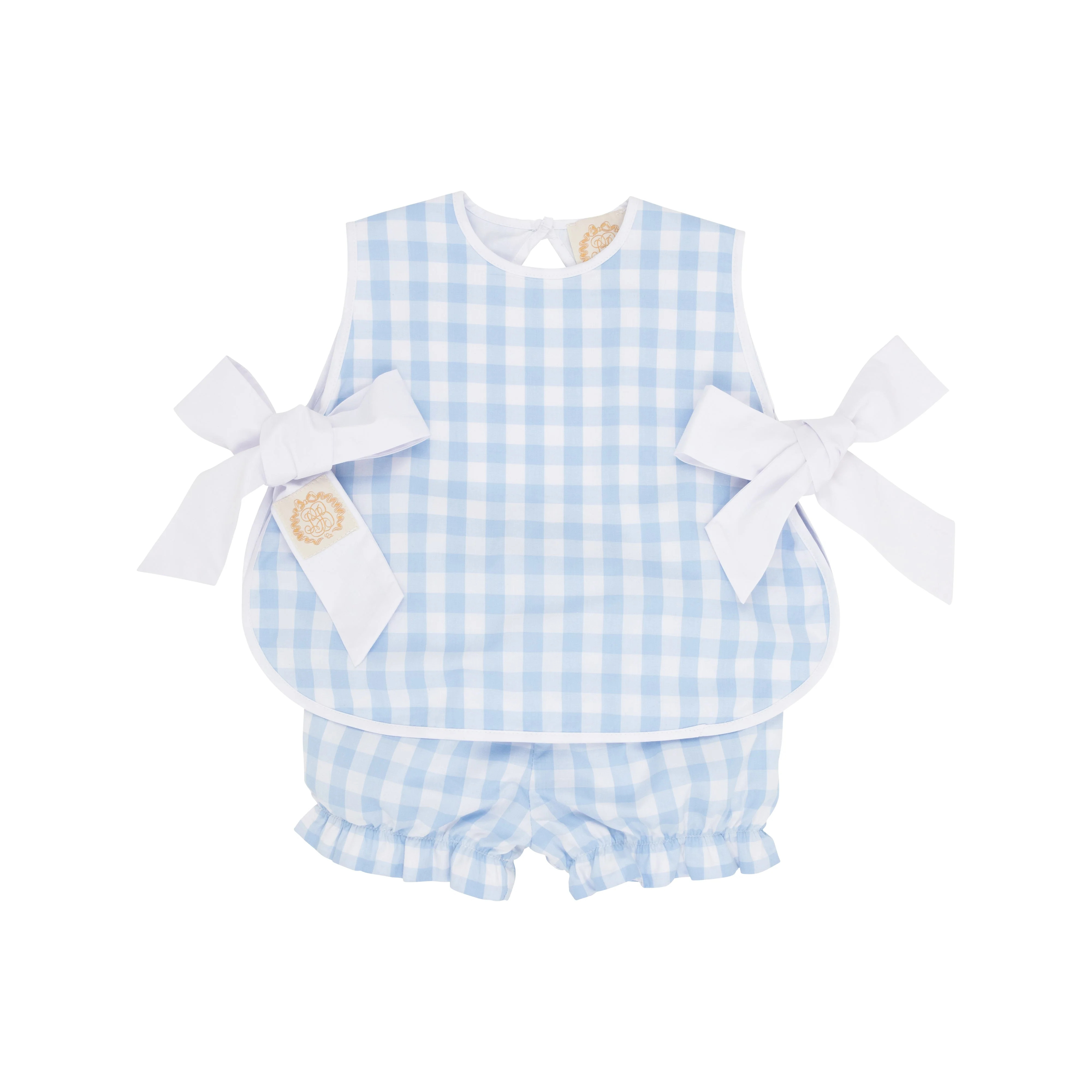 Talbott Tie Side in Beale Street Blue Check with Worth Avenue White | Loozieloo