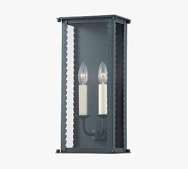 Zayd Outdoor Metal 2-Light Sconce (17") | Pottery Barn (US)