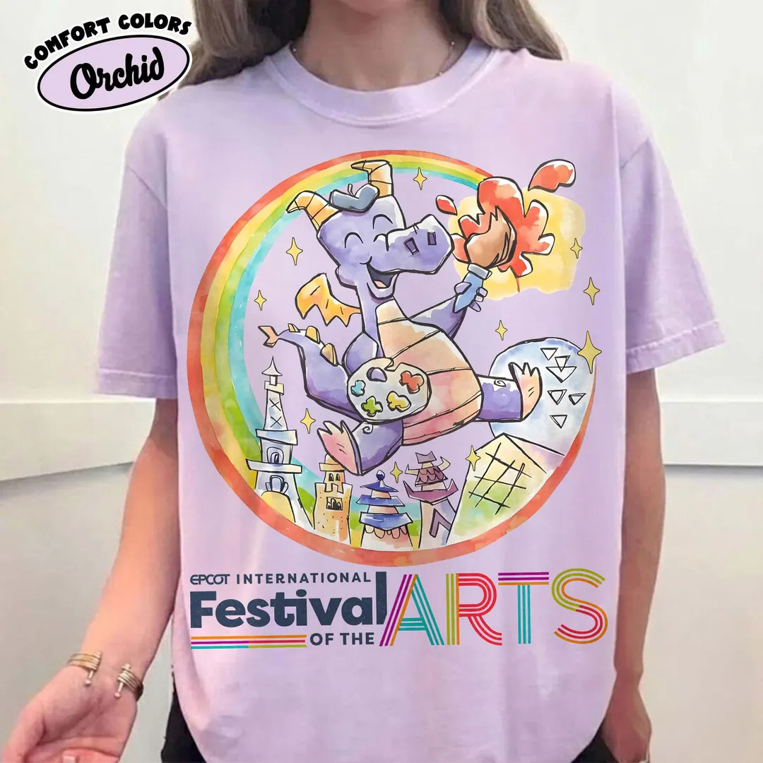 Cute Figment Purple Dragon Artist Shirt, Disney Epcot International Festival of the Arts 2026 Mat... | Etsy (US)