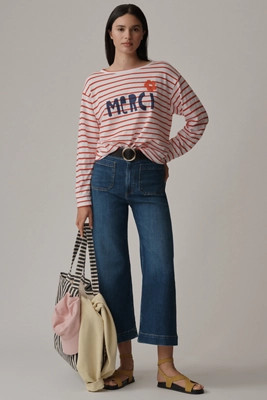 The Colette Crop Wide-Leg Jeans by Maeve | Anthropologie (US)