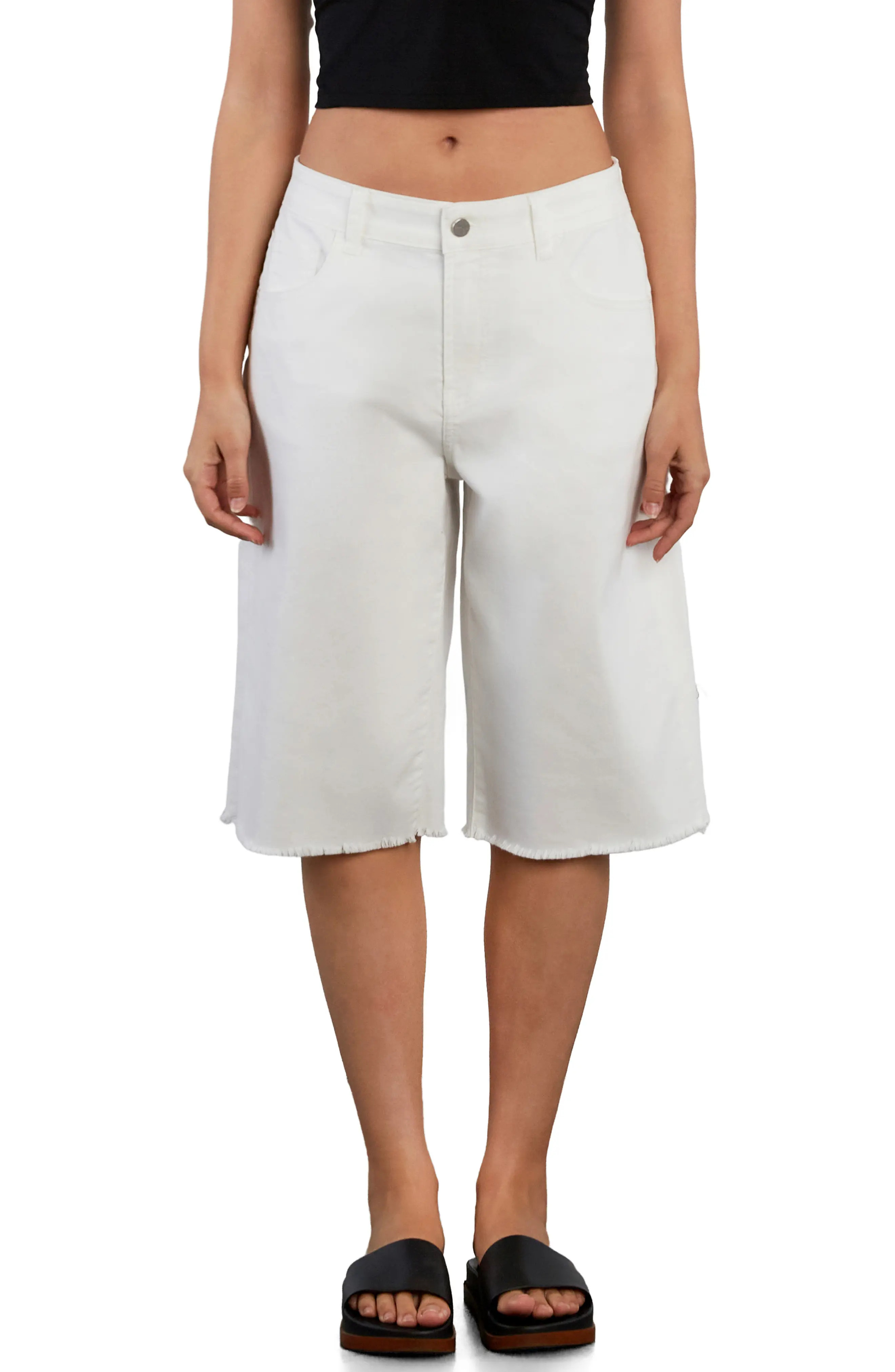 Longer Length Denim Shorts (Women) | Nordstrom | Nordstrom