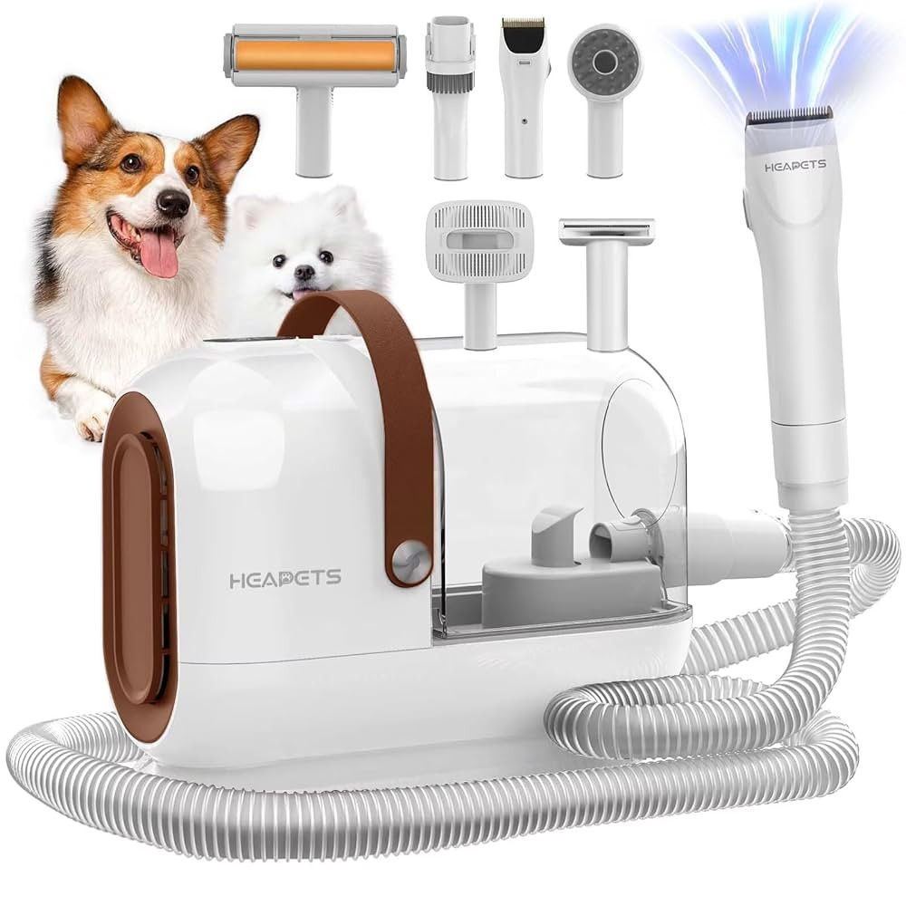 Dog Grooming Vacuum Kit - 3L Vacuum with 7 Tools, Low Noise Electric Clipper and Brush for Pet Sh... | Amazon (US)