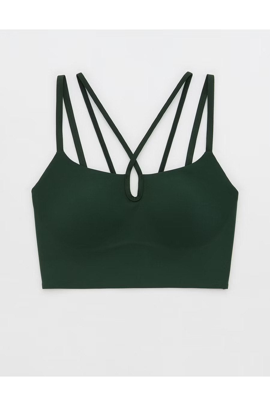 OFFLINE By Aerie Real Me Hold Up Keyhole Sports Bra Women's Mystical Green L | Aerie