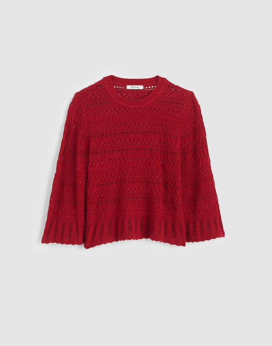 Scalloped-Trim Sweater Tee | Madewell