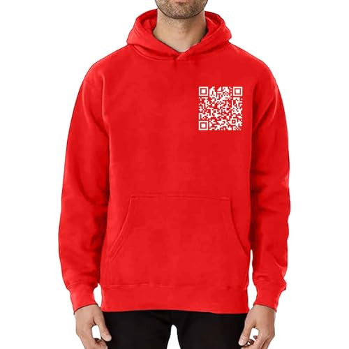 Funny Fu QR Code Hoodie, Customized Fuck You QR Code Hoodie, QR Scan Code Joke Funny Hoodie Unisex, Winter Thick Sweatshirt Tops Funny Hoodies for Men Black of Friday Deals 2024 Christmas Costume | Amazon (US)