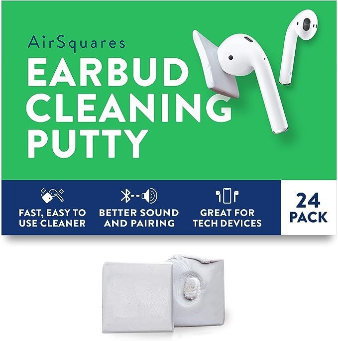 AirSquares Earbud Cleaning Putty for Apple AirPods, Remove Ear Wax, Dirt & Gunk from Devices w/ S... | Amazon (US)