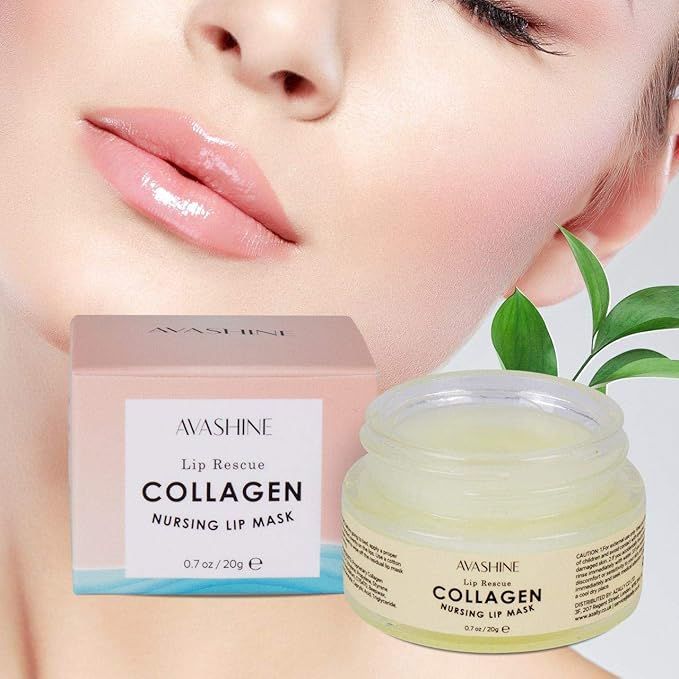 Avashine Lip Sleep Mask with Collagen Peptide, lip mask for dry lips, a Lip Moisturizer for Lip C... | Amazon (US)