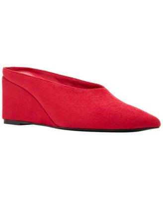 Madden Girl Women's Carousel Slip-On Pointed Toe Wedges Pumps - Dark Red | Macy's