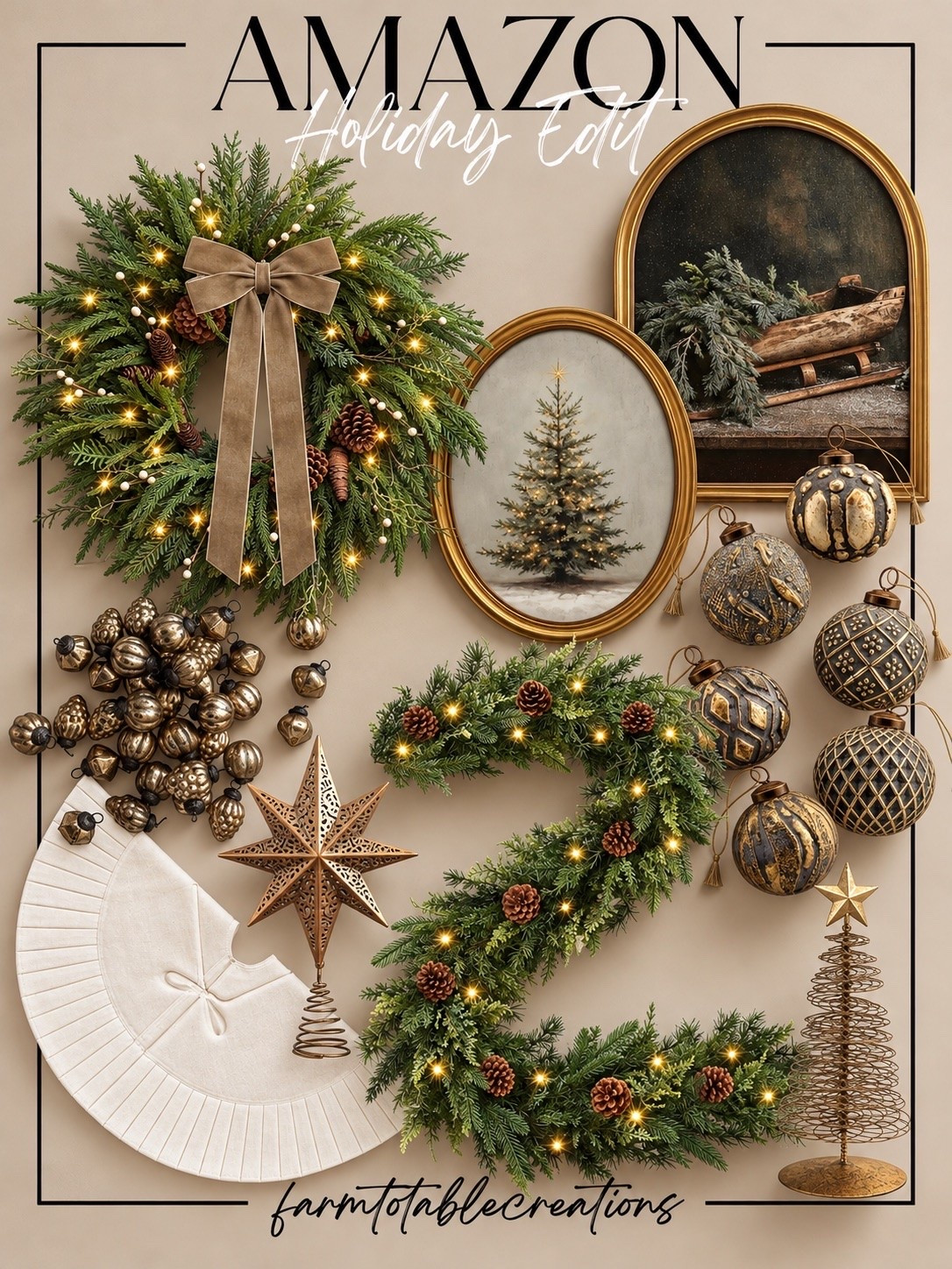 AMAZON HOLIDAY EDIT 🎄 A little vintage charm, a little Christmas magic! ✨ Sharing some of my favorite holiday finds to create a cozy, collected look. From beautiful greenery and warm twinkle lights to antique-inspired ornaments and timeless Christmas artwork, these pieces are perfect for bringing warmth and character into your home!

#AmazonHome #AmazonChristmas #ChristmasDecor #HolidayHomeDecor #NeutralChristmas #LTKHome #LTKHoliday