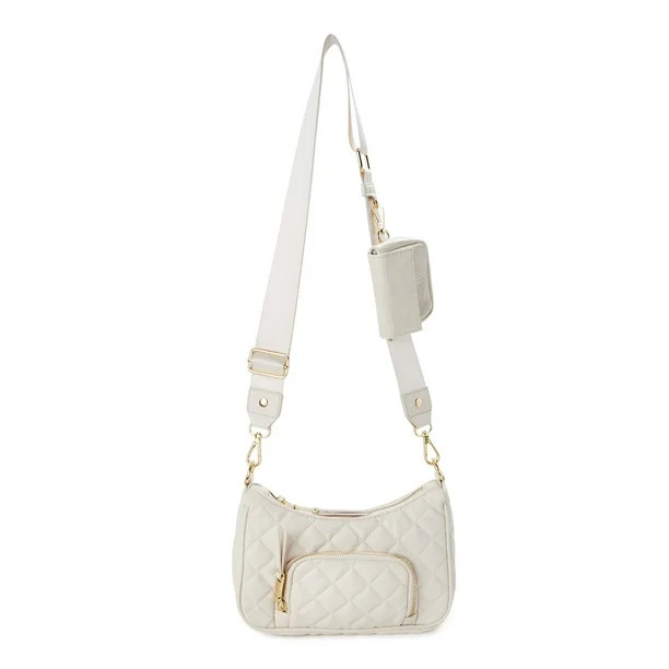 Madden NYC Women's Quilted Crossbody Bag with Pouch - Walmart.com | Walmart (US)